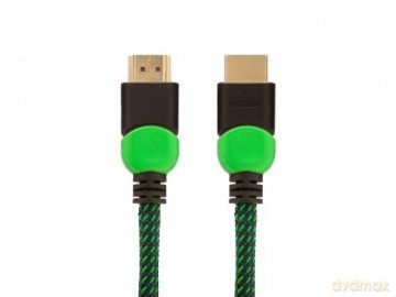 Kabel HDMI 2.0 zielono-czarny 1,8m, GCL-03
