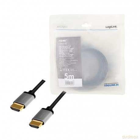 Kabel HDMI 4K/60Hz aluminium 5m Czarny