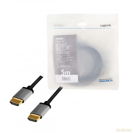 Kabel HDMI 4K/60Hz aluminium 5m Czarny