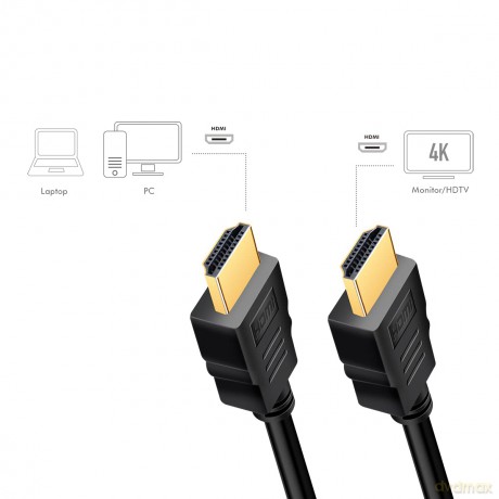 Kabel HDMI 4K/60Hz, CCS, 5m Czarny
