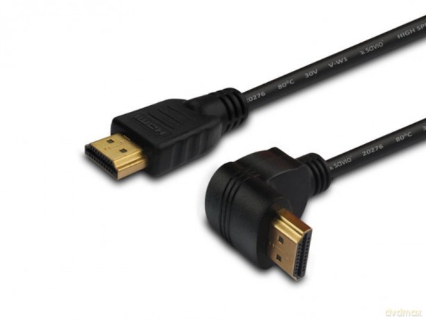 Kabel HDMI kątowy złoty v1.4 3D, 4Kx2K, 1.5m, CL-04