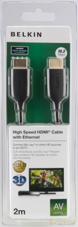 Kabel HDMI z Ethernet 2m złote złącze