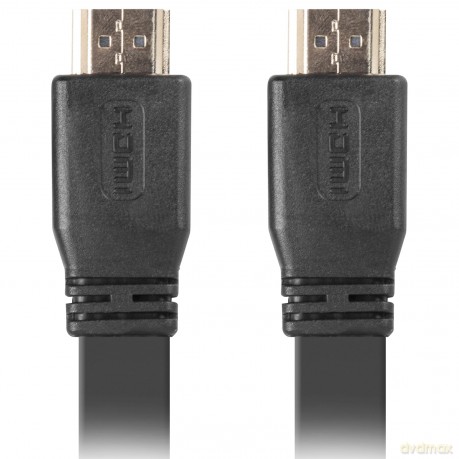 Kabel HDMI-HDMI M/M v2.0 5m czarny płaski