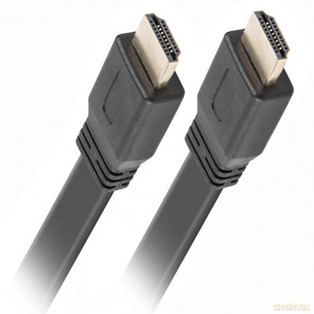 Kabel HDMI-HDMI M/M v2.0 5m czarny płaski