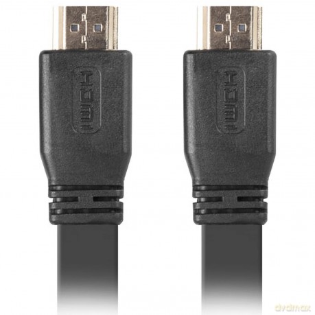 Kabel HDMI-HDMI M/M v2.0 5m czarny płaski