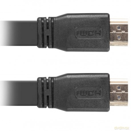 Kabel HDMI-HDMI M/M v2.0 5m czarny płaski