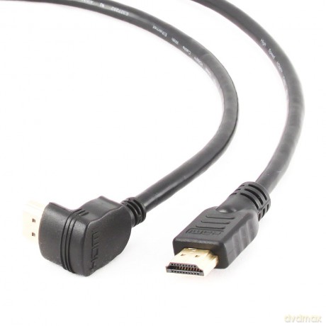 Kabel HDMI-HDMI v1.4 3D TV High Speed Ethernet 4.5M kątowy 90 (pozłacane końcówki)