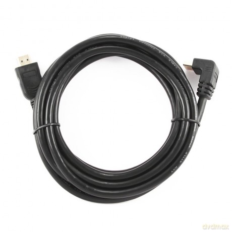 Kabel HDMI-HDMI v2.0 3D TV High Speed Ethernet 3M kątowy 90'' (pozłacane końcówki)