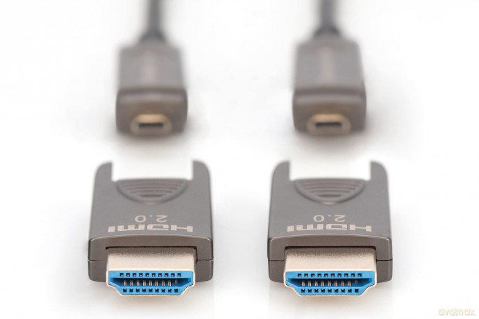 Kabel hybrydowy AOC HDMI 2.0 Premium High Speed Ethernet 4K60Hz UHD HDMI D/A HDMI D/A M/M z odłączanym wtykiem, 10m, Czarny