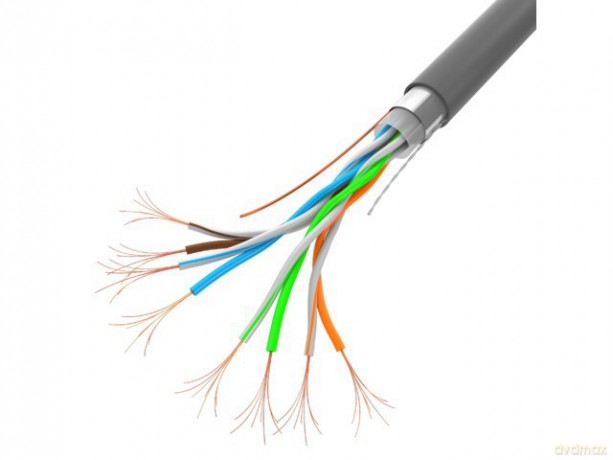 Kabel LAN FTP 100MB/S linka CCA 100M szary