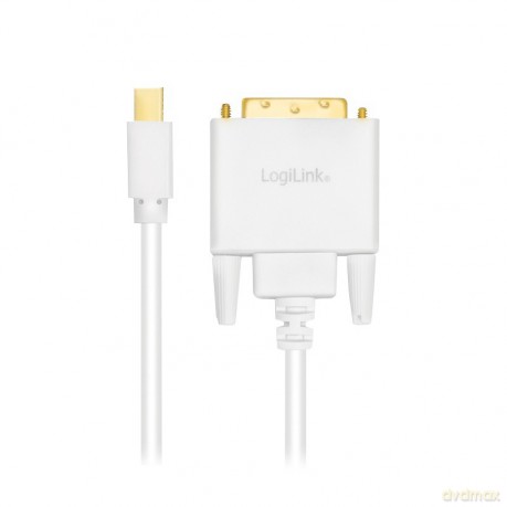 Kabel mini Display port do DVI 3m Biały