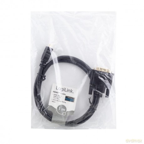 Kabel mini HDMI - DVI-D M/M 1m, czarny