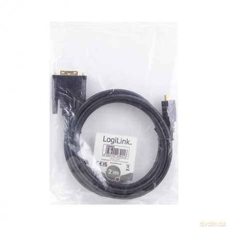 Kabel mini HDMI - DVI-D M/M 2m, Czarny