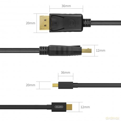 Kabel miniDisplayPort/DisplayPort M/M 2m;Y-C611BK