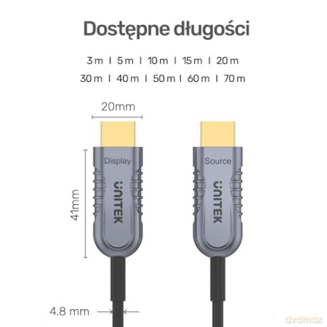 Kabel optyczny HDMI 2.1 AOC 10m 4K60Hz C11028DGY