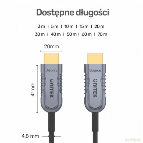 Kabel Optyczny HDMI 2.1 AOC 5m 4K60Hz C11027DGY