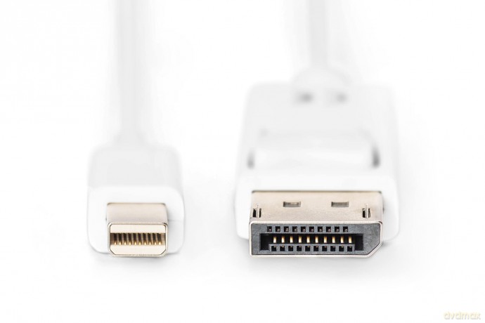 Kabel połączeniowy Displayport 1080p 60Hz FHD Typ miniDP/DP M/M 3m Biały