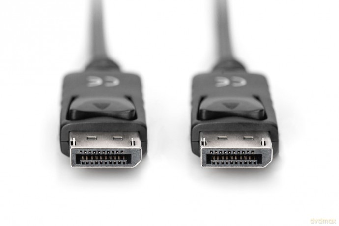 Kabel połączeniowy DisplayPort z zatrzaskami 1080p 60Hz FHD Typ DP/DP M/M 10m Czarny