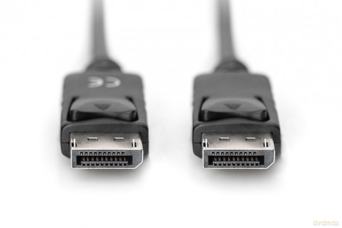 Kabel połączeniowy DisplayPort z zatrzaskami 1080p 60Hz FHD Typ DP/DP M/M czarny 2m