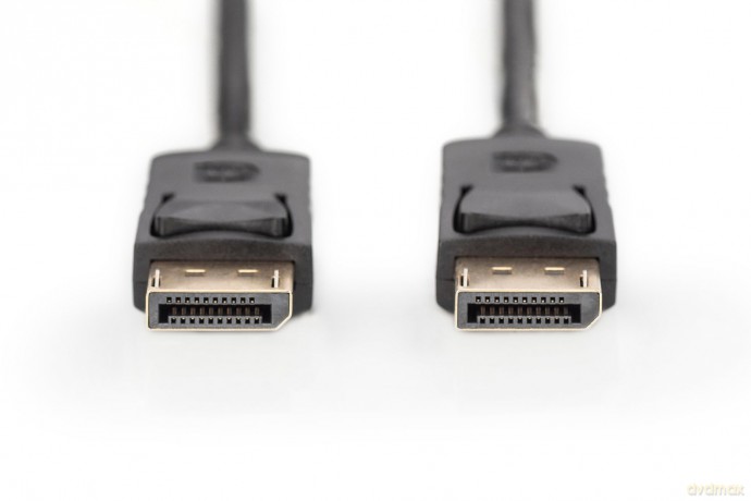 Kabel połączeniowy DisplayPort z zatrzaskami 1080p 60Hz FHD Typ DP/DP M/M czarny 2m