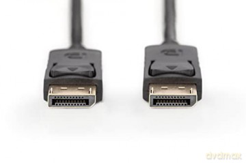 Kabel połączeniowy DisplayPort z zatrzaskami 1080p 60Hz FHD Typ DP/DP M/M czarny 3m