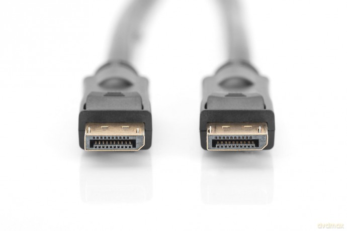 Kabel połączeniowy DisplayPort z zatrzaskami 4K 60Hz UHD Typ DP/DP M/M 20m Czarny