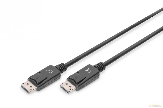 Kabel połączeniowy DisplayPort z zatrzaskami 4K 60Hz UHD Typ DP/DP M/M 5m Czarny