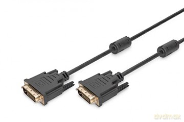 Kabel połączeniowy DVI-D DualLink WQXGA 30Hz HD Typ DVI-D (24+1)/DVI-D (24+1) M/M 10m Czarny