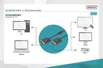Kabel połączeniowy DVI-D DualLink WQXGA 30Hz HD Typ DVI-D (24+1)/DVI-D (24+1) M/M 10m Czarny