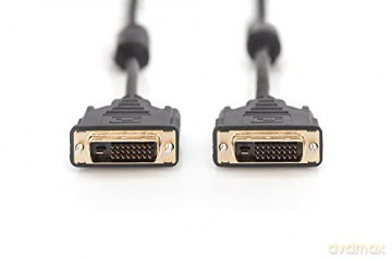 Kabel połączeniowy DVI-D DualLink WQXGA 30Hz HD Typ DVI-D (24+1)/DVI-D (24+1) M/M 10m Czarny