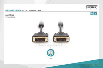 Kabel połączeniowy DVI-D DualLink WQXGA 30Hz HD Typ DVI-D (24+1)/DVI-D (24+1) M/M 10m Czarny