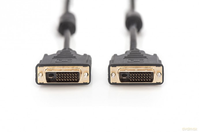 Kabel połączeniowy DVI-D DualLink WQXGA 30Hz HD Typ DVI-D (24+1)/DVI-D (24+1) M/M 5m Czarny