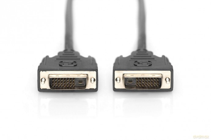 Kabel połączeniowy DVI-D DualLink WQXGA 30Hz Typ DVI-D (24+1)/DVI-D (24+1) M/M 2m Czarny