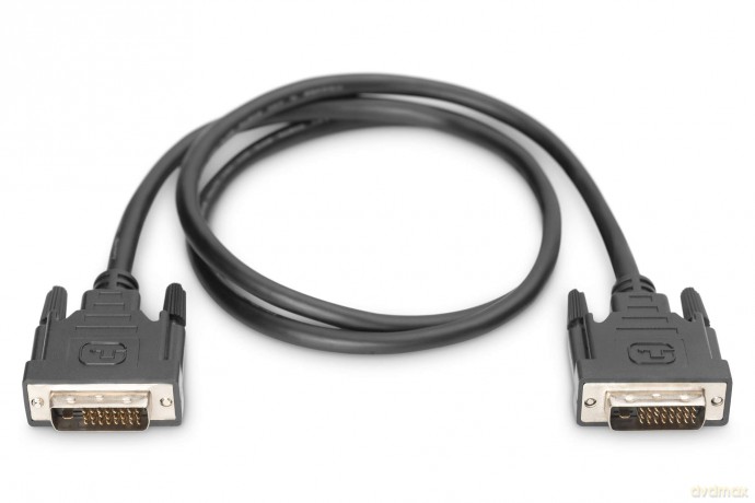 Kabel połączeniowy DVI-D DualLink WQXGA 30Hz Typ DVI-D (24+1)/DVI-D (24+1) M/M 2m Czarny