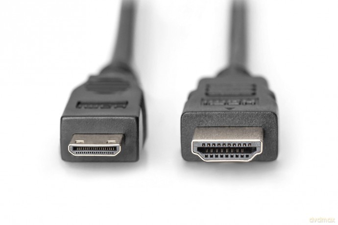 Kabel połączeniowy HDMI HighSpeed 1080p 60Hz FHD Typ HDMI A/HDMI C M/M 2m Czarny
