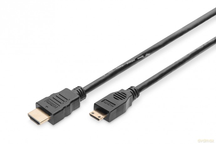 Kabel połączeniowy HDMI HighSpeed 1080p 60Hz FHD Typ HDMI A/HDMI C M/M 2m Czarny