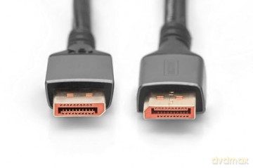 Kabel połączeniowy PREMIUM DisplayPort 2.1 16K 60Hz DP/DP M/M 1m Czarny