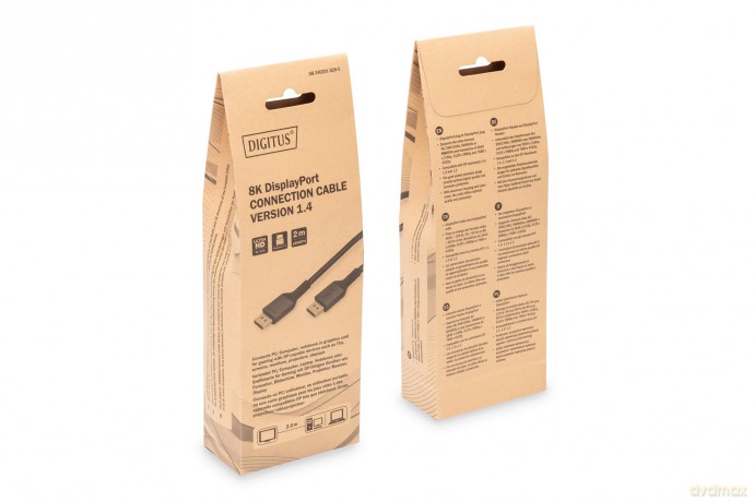 Kabel połączeniowy PREMIUM DisplayPort 8K60Hz UHD DP/DP M/M 2m Czarny