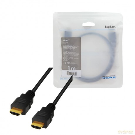 Kabel ultra high speed HDMI, 1m Czarny