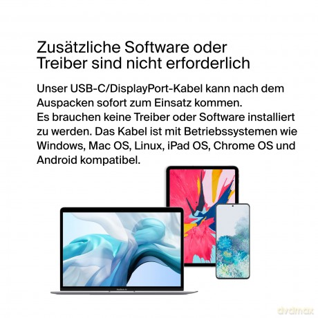 Kabel USB C na DisplayPort 1. 4 2m 8K 60Hz 4K 144Hz