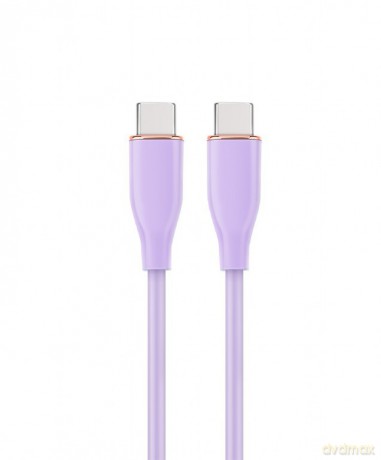 Kabel USB C(M) do USB C(M) 1.5M fioletowy