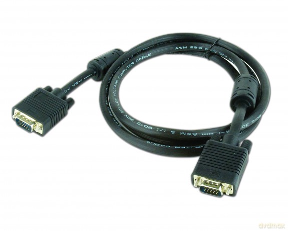 Kabel VGA 15M/15M EKRAN+FERRYT 1.8M BLACK