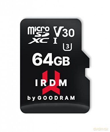 Karta microSD IRDM 64GB UHS-I U3 adapter