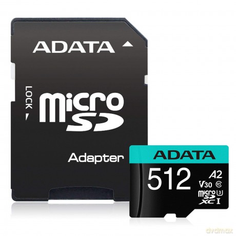 Karta microSD Premier Pro 512 GB UHS1 U3 V30 A2 + adapter