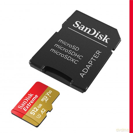 Karta pamięci Extreme microSDXC 512GB 190/130 MB/s A2 V30 U3