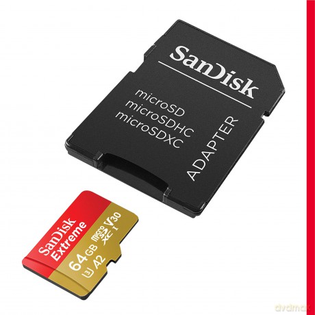 Karta pamięci Extreme microSDXC 64GB 170/80 MB/s A2 V30 U3