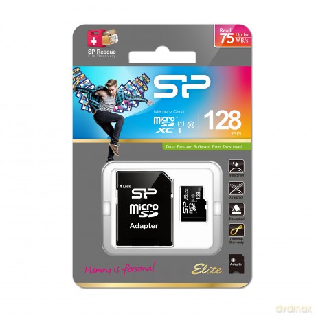 Karta pamięci microSDXC Elite 128GB CL10/UHS-1 100/80 MB/s Elite + adapter