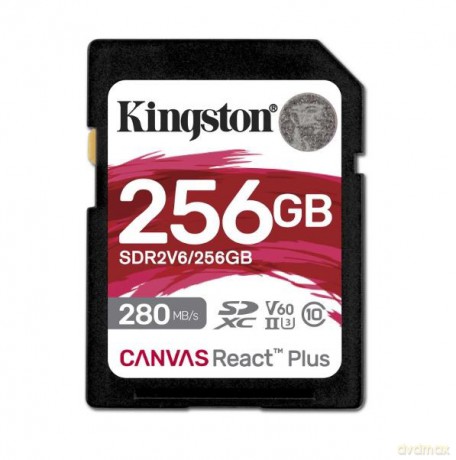 Karta pamięci SD 256GB React Plus 280/150/MB/s U3 V60