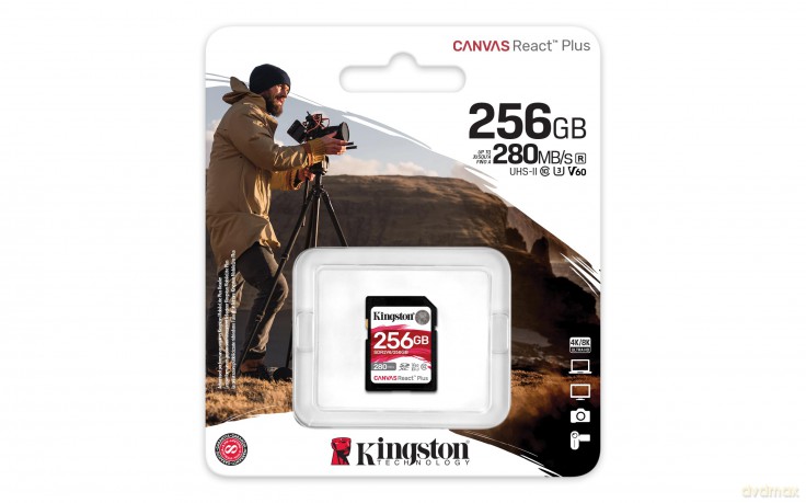 Karta pamięci SD 256GB React Plus 280/150/MB/s U3 V60