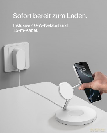 Ładowarka Boost Charge Pro 3w1 Qi2 15W regulowana, biała